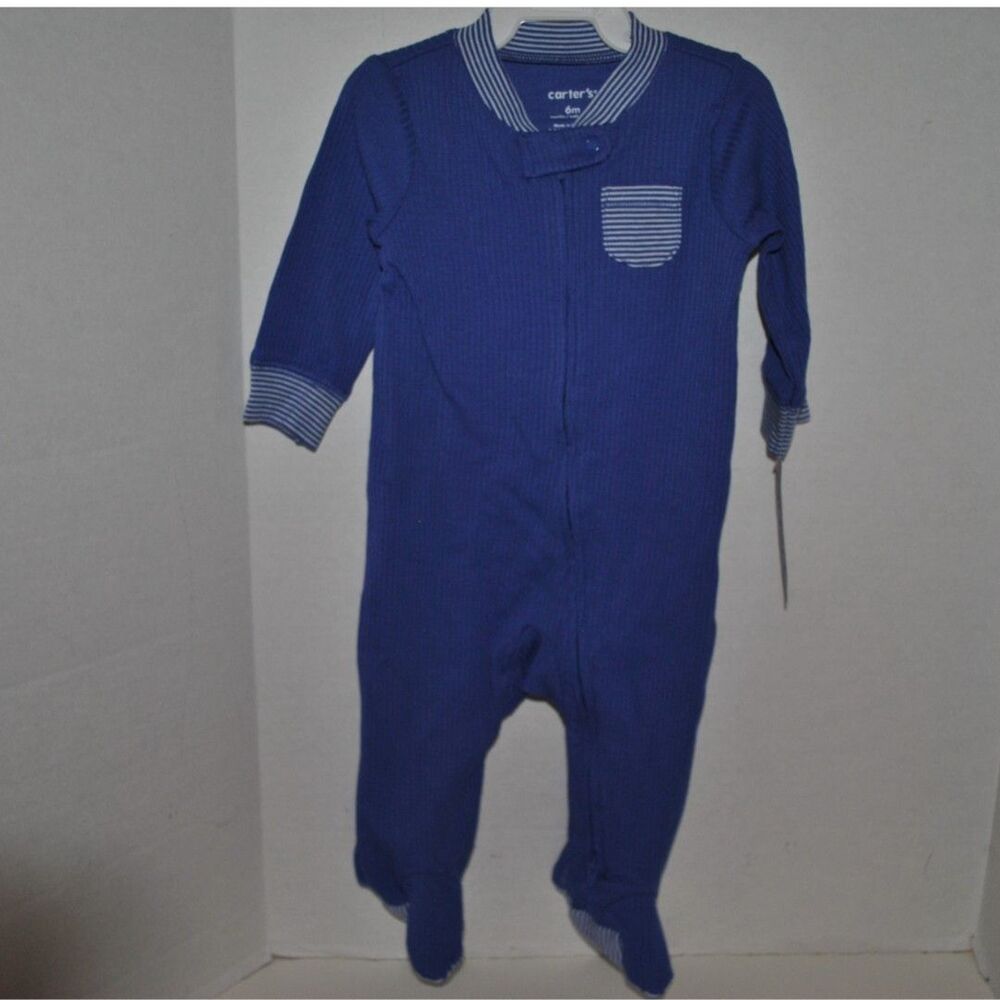 Carter's Infant Blue Sleep & Play One Piece Size 6 months New